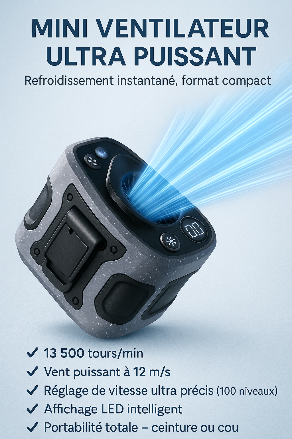 Ventilateur portable à grande vitesse